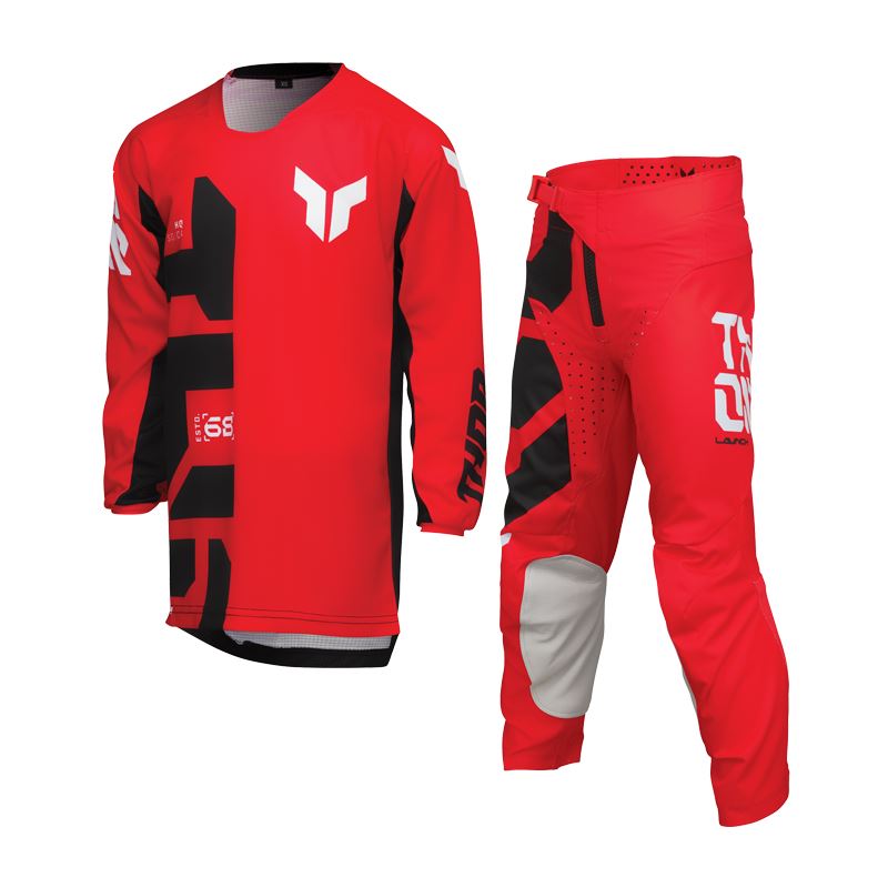 Thor 2025 Motocross Combo Kit Youth Launchmode Forge Red
